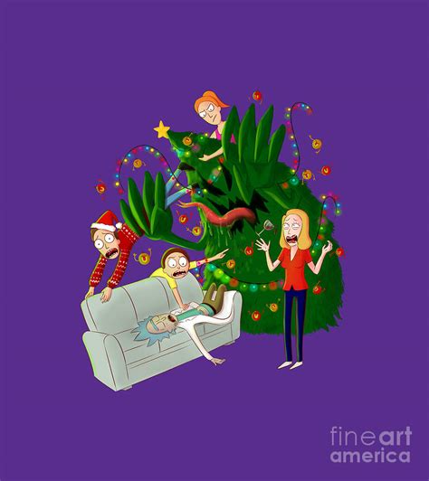 Rick And Morty Christmas Tree Digital Art By Kuini Fernandez Fine Art