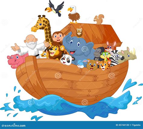 Noah Ark Cartoon Stock Vector Illustration Of Ocean 45744130