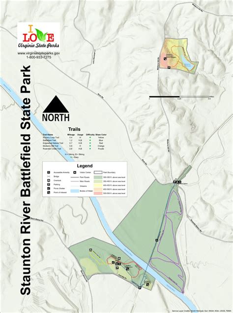 Staunton River Battlefield State Park Map by Virginia State Parks ...