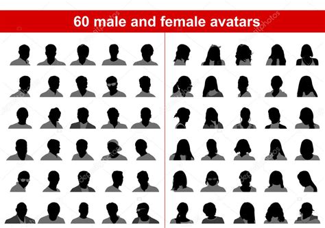 60 Male And Female Avatars — Stock Vector © Nata Art 5345659