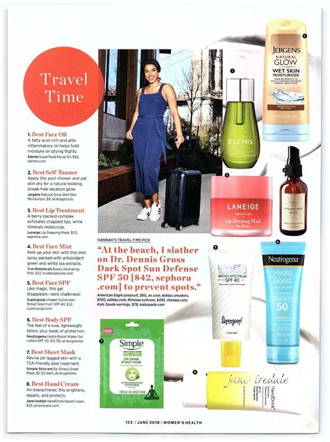 Hannah Bronfman Hbfit Founder Travel Time Beauty Tips Magazine Clipping