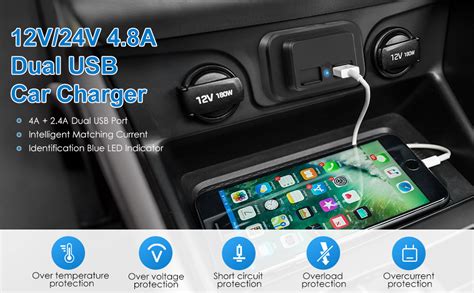 Pcs Prise Chargeur De Voiture Double Usb A V V Panneau De Usb