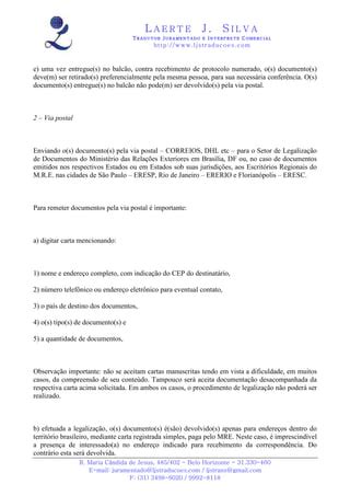 Legaliza O De Documentos Pdf