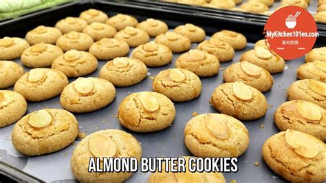 Almond Butter Cookies Mykitchen101en Youtube