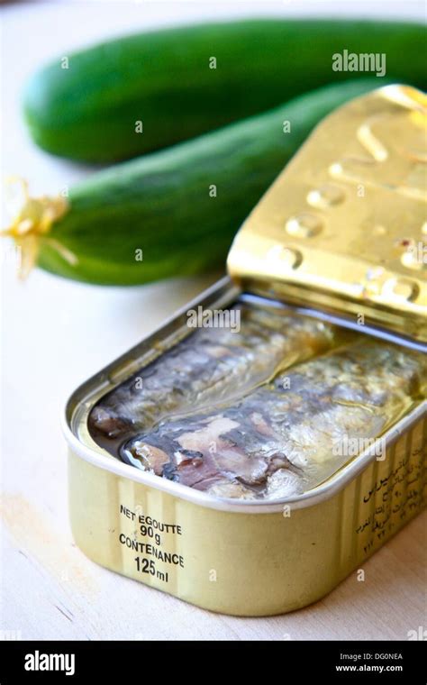 Sardine Fish Can Stock Photo Alamy