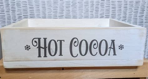 Personalize Hot Cocoa Wooden Tray With Spoon Handles Hot Etsy