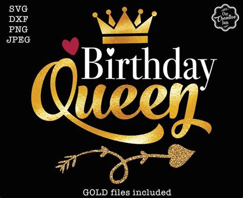 Birthday Queen Crown Svg Birthday Queen With Crown Svg Etsy