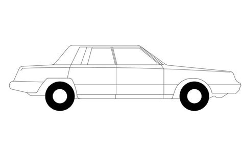 Vintage car side elevation drawing 2d block details dwg file - Cadbull