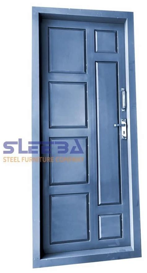 Powder Coated 210 Cm Steel Single Door For Home Thickness 2 Inch At