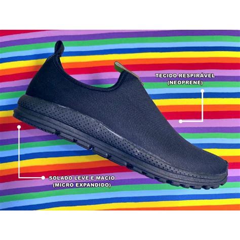 T Nis Masculino Feminino Meia Calce F Cil Slip On Leve Flex Vel