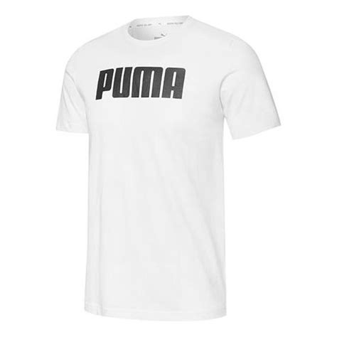 PUMA Active Logo T-Shirt 'White' 845995-02 - KICKS CREW