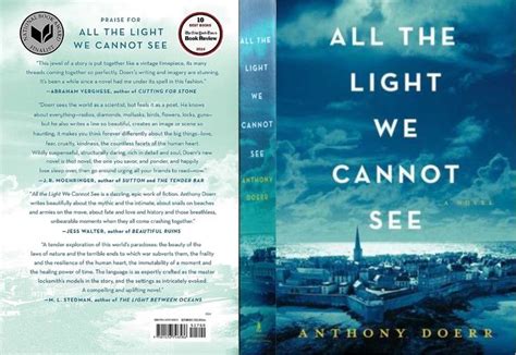 An Open Book Cover With The Title All The Light We Cannot See In Blue