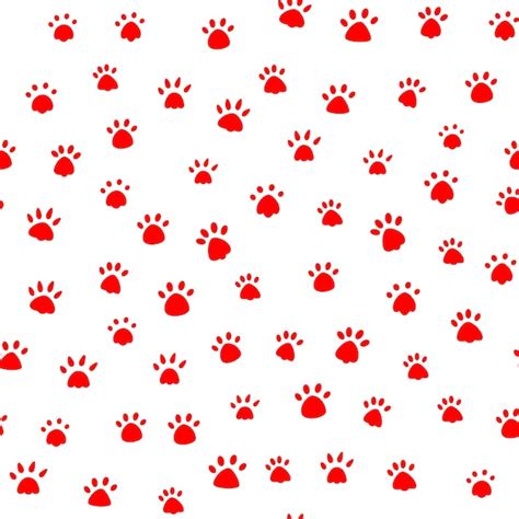 Red Wildcat Paw Print