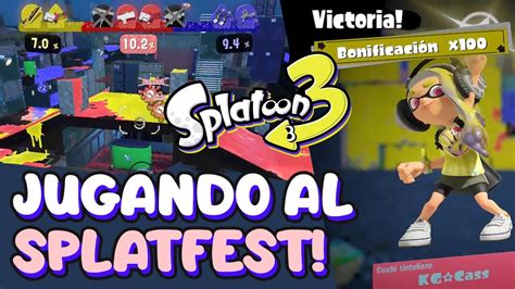 PARTIDAS TRICOLOR JUGANDO AL SPLATFEST SPLATOON 3 DEMO WORLD