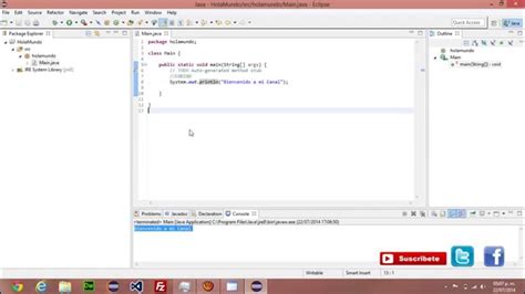 Tutorial Mi Primer Programa Hola Mundo En Java Usando Eclipse Youtube