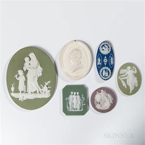 Six Assorted Wedgwood Medallions Wedgwood Medallion High Relief