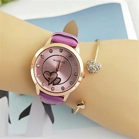 2018 New Top Luxury Brand Womage Womens Watches Fashion Valentine Love