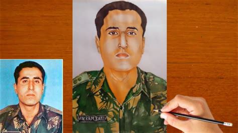 Drawing Captain Vikram Batra As Shershaah Realistic Water Colour