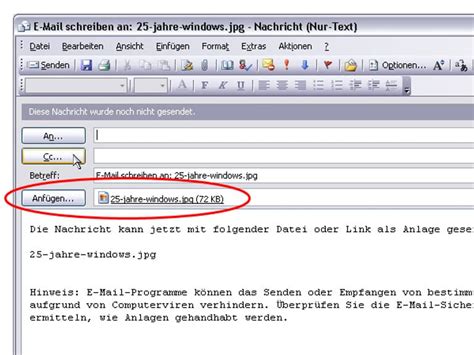 Bilder Als E Mail Anhang Verkleinern