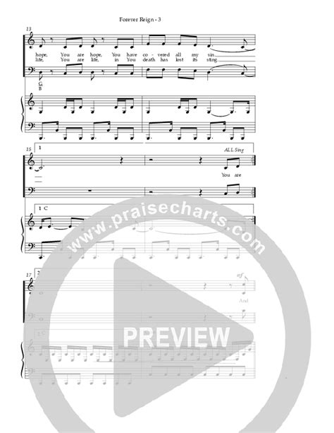 Forever Reign Choral Anthem Satb Sheet Music Pdf Hillsong Worship