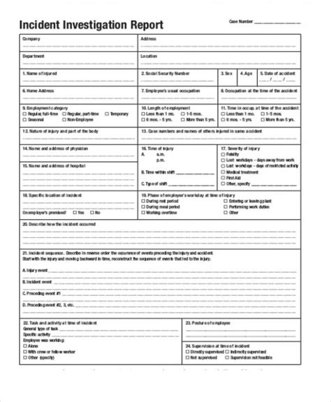 Editable Fire Alarm Incident Report Template Doc Tacitproject