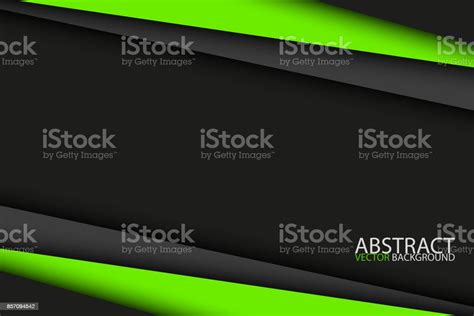 Black And Green Modern Material Design Vector Abstract Widescreen