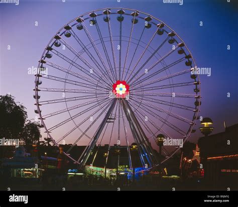 Austria Vienna Prater Ferris wheel illumination night capital culture ...