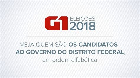 Veja quem são os candidatos ao governo do DF já definidos para as