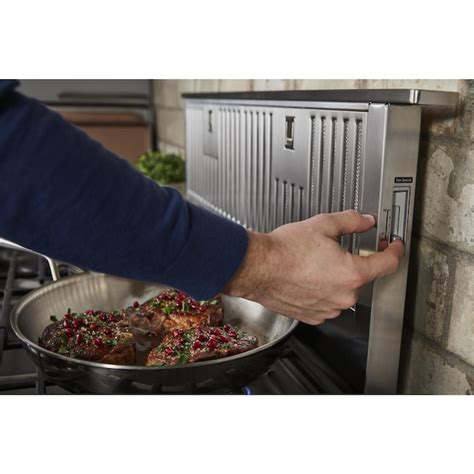 KitchenAid 36-in Telescoping Stainless Steel Downdraft Range Hood in ...