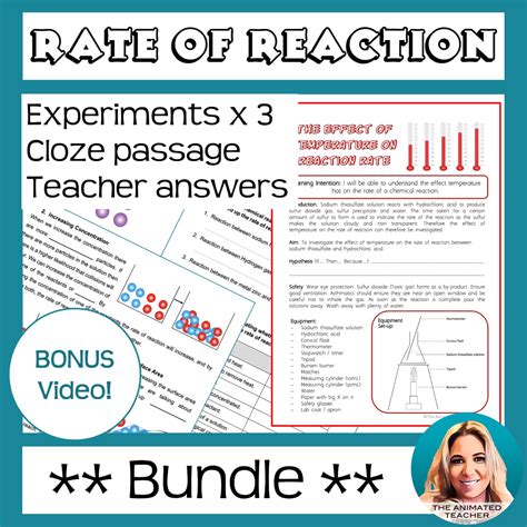 Rate Of Reaction Worksheets And Experiments