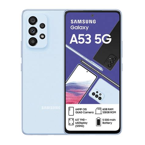 Техномаркет Samsung Galaxy A53 Sm A536 5g Dual Sim Light Blue