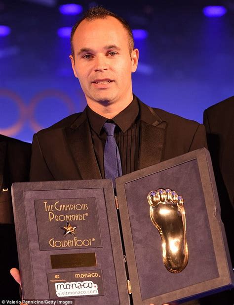 Iniesta wins 2014 Golden Foot award ahead of Ronaldo, Rooney - Daily ...