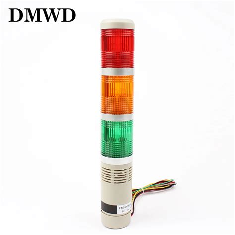 Dc V V Safety Stack Lamp Red Green Yellow Flash Industrial Tower