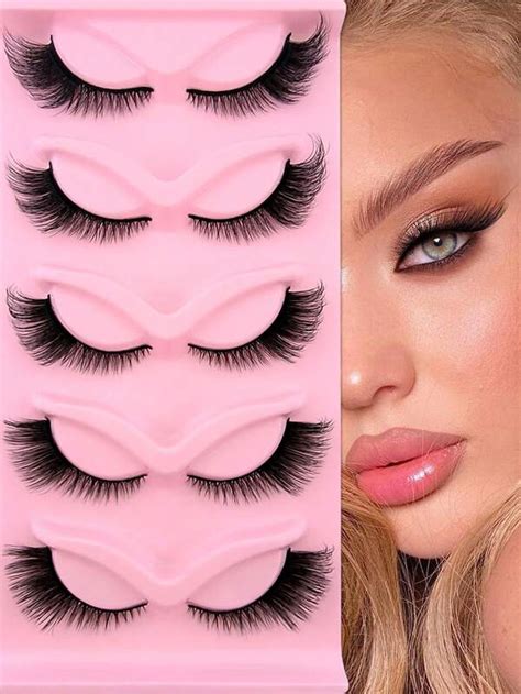 Pairs Full False Lashes Cat Eye Look Mm Tail Elongated Eyelashes