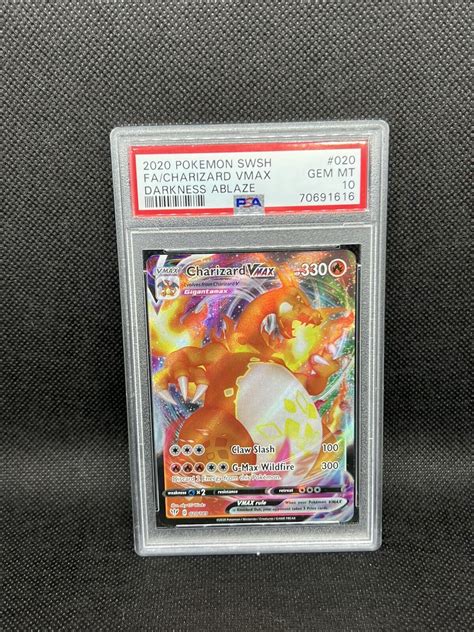 Pokemon Darkness Ablaze Charizard Vmax Psa Gem Mint Values