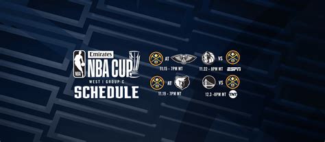 NBA Releases Nuggets Official Emirates NBA Cup Schedule NBA