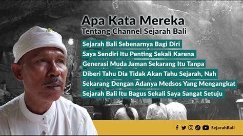 APA KATA MEREKA TENTANG CHANNEL SEJARAH BALI Video Dailymotion