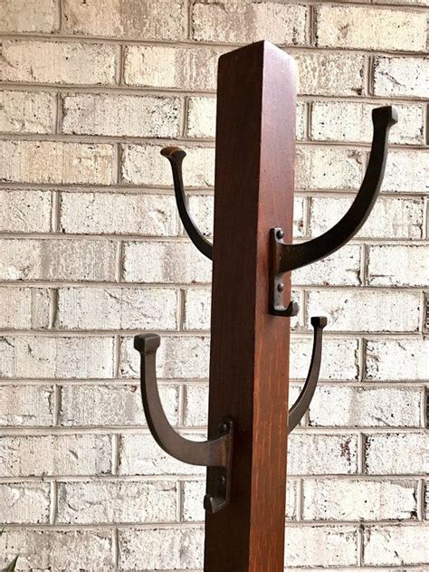 Vintage Wood Coat Rack | Wooden Coat Stand | Art Deco Coat Tree ...