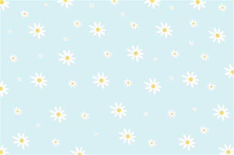 Daisy Flower Vector Pattern Illusration Floral Background Pretty Floral