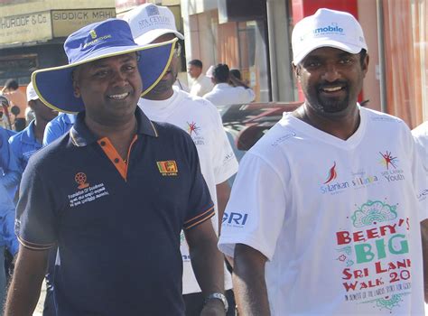 Muttiah Muralitharan With Kushil Gunasekera Espncricinfo