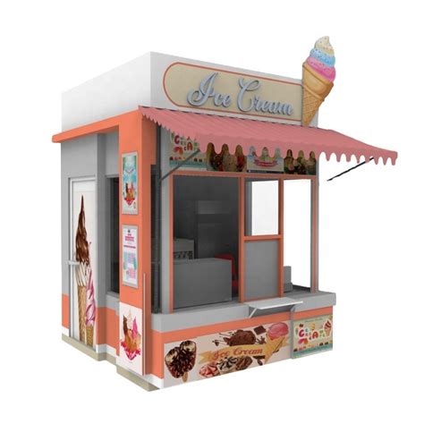 Attractive Street Ice Cream Booth Retail Outdoor Yogurt Stand