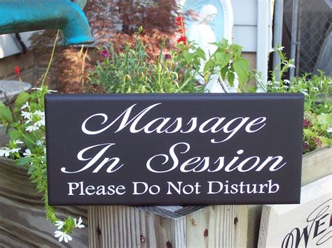 Massage In Session Please Do Not Disturb Wood Vinyl Sign Office Supply