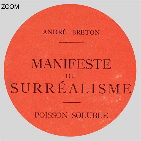 Printable Surrealist Manifesto Cover By Andre Breton Art History Poster