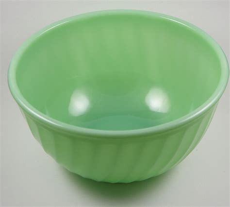 Fire King Jadeite Swirl 8 Mixing Bowl Made During Etsy