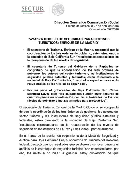 De La Madrid Se Congratul De Que La Coordinaci N De Los Tres Rdenes