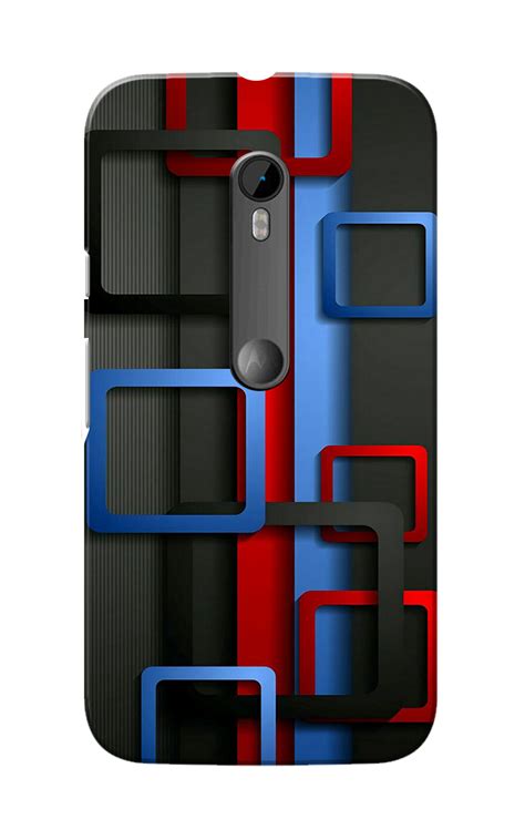 Buy Moto G3 Case Moto G Turbo Case Square Blue Red Black Slim Fit