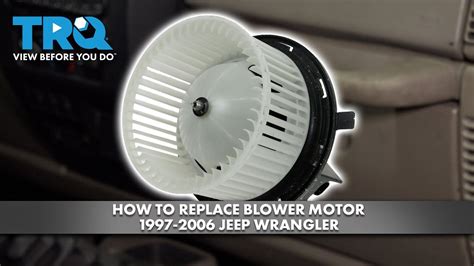 How To Replace Blower Motor Jeep Wrangler Youtube