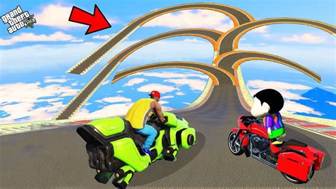 Shinchan And Franklin Trying Confusing Ramp Jump Challenge In Gta 5