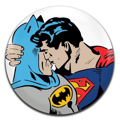 Batman And Superman Kissing Lgbt Novelty 25mm 1 Inch D Pin Button Ba Badge Banter