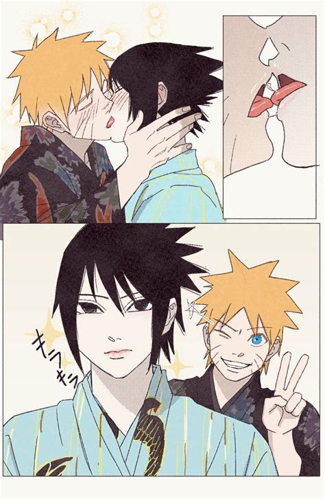 Narusasu Naruto And Sasuke Kiss Narusasu Sasuke X Naruto Images